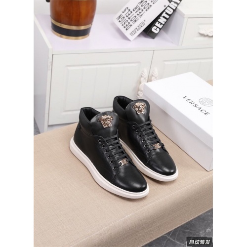 Versace High Tops Shoes For Men #822071 $82.00 USD, Wholesale Replica Versace High Tops Shoes