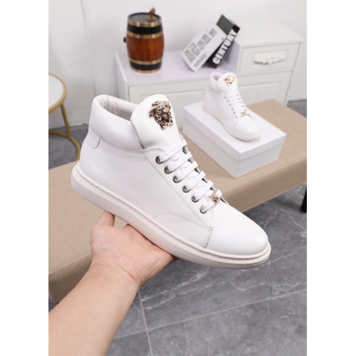 Replica Versace High Tops Shoes For Men #822072 $82.00 USD for Wholesale