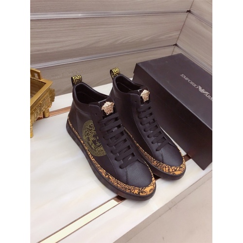 Versace High Tops Shoes For Men #822075 $82.00 USD, Wholesale Replica Versace High Tops Shoes