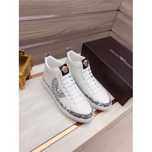 Versace High Tops Shoes For Men #822076 $82.00 USD, Wholesale Replica Versace High Tops Shoes
