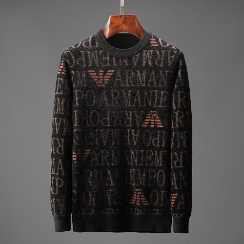 Armani Sweaters Long Sleeved For Men #822493 $52.00 USD, Wholesale Replica Armani Sweaters