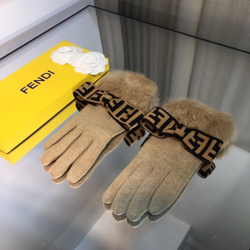 Fendi Gloves For Women #822517 $43.00 USD, Wholesale Replica Fendi Gloves