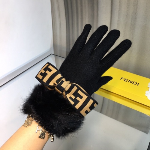 Replica Fendi Gloves For Women #822518 $43.00 USD for Wholesale