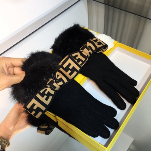 Replica Fendi Gloves For Women #822518 $43.00 USD for Wholesale
