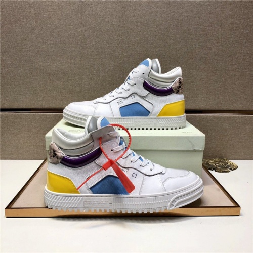 Replica Off-White High Tops Shoes For Men #822928 $98.00 USD for Wholesale