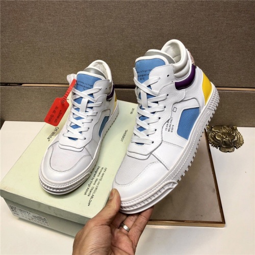 Replica Off-White High Tops Shoes For Men #822928 $98.00 USD for Wholesale