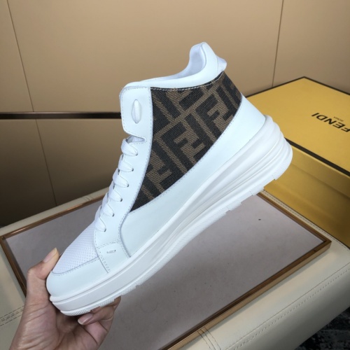 Replica Fendi High Tops Casual Shoes For Men #823022 $92.00 USD for Wholesale