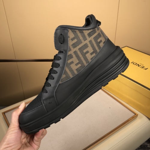 Replica Fendi High Tops Casual Shoes For Men #823023 $92.00 USD for Wholesale