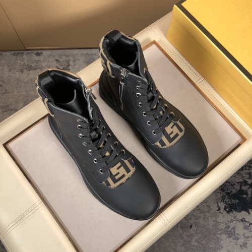 Replica Fendi High Tops Casual Shoes For Men #823030 $98.00 USD for Wholesale