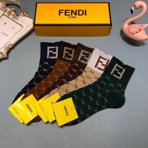 Replica Fendi Socks #823058 $26.00 USD for Wholesale