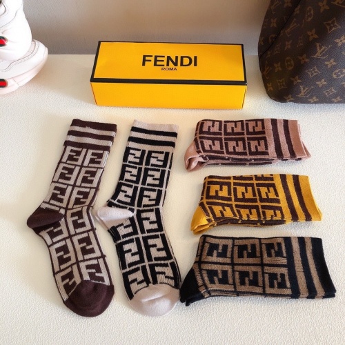 Replica Fendi Socks #823065 $28.00 USD for Wholesale