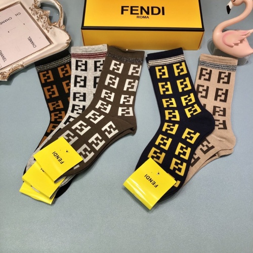 Replica Fendi Socks #823066 $30.00 USD for Wholesale