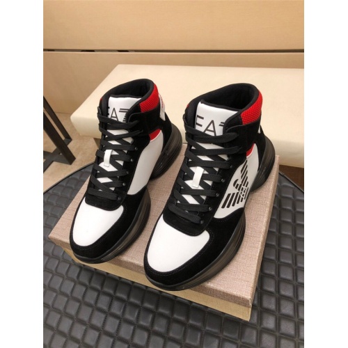 Replica Armani High Tops Shoes For Men #823430 $80.00 USD for Wholesale