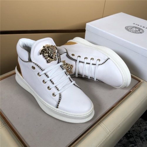 Replica Versace High Tops Shoes For Men #823448 $80.00 USD for Wholesale