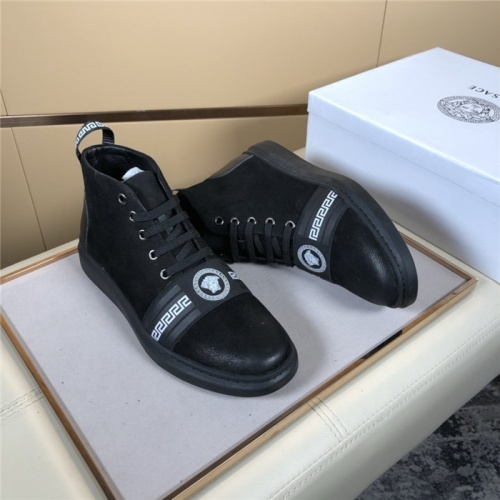 Replica Versace High Tops Shoes For Men #823449 $80.00 USD for Wholesale