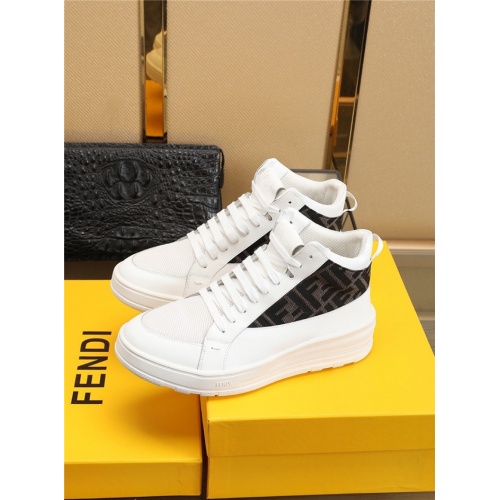Replica Fendi High Tops Casual Shoes For Men #823476 $88.00 USD for Wholesale