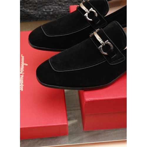Replica Salvatore Ferragamo Leather Shoes For Men #823516 $118.00 USD for Wholesale
