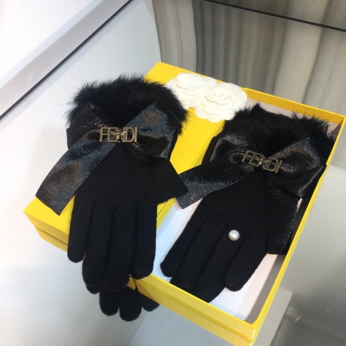 Fendi Gloves For Women #823705 $42.00 USD, Wholesale Replica Fendi Gloves