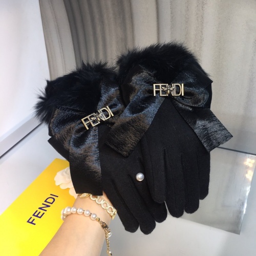 Replica Fendi Gloves For Women #823705 $42.00 USD for Wholesale