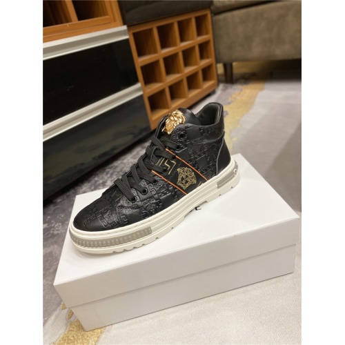 Replica Versace High Tops Shoes For Men #823760 $82.00 USD for Wholesale