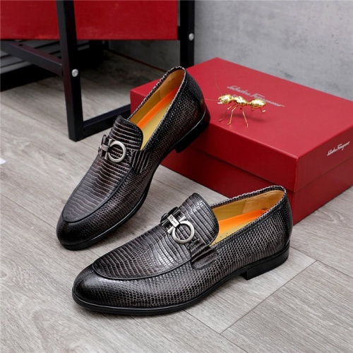 Salvatore Ferragamo Leather Shoes For Men #823767 $76.00 USD, Wholesale Replica Salvatore Ferragamo Leather Shoes