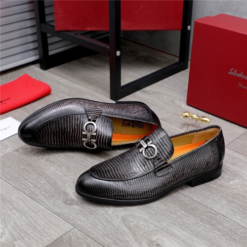 Replica Salvatore Ferragamo Leather Shoes For Men #823767 $76.00 USD for Wholesale