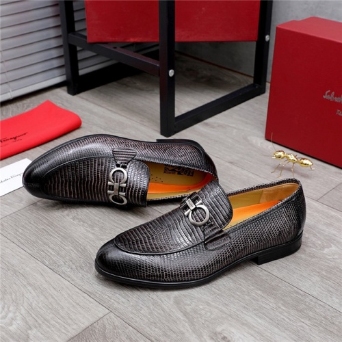 Replica Salvatore Ferragamo Leather Shoes For Men #823769 $76.00 USD for Wholesale