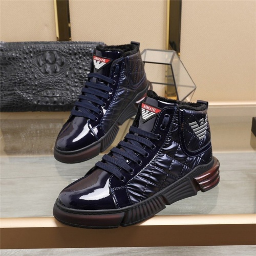 Armani High Tops Shoes For Men #823776 $82.00 USD, Wholesale Replica Armani High Tops Shoes