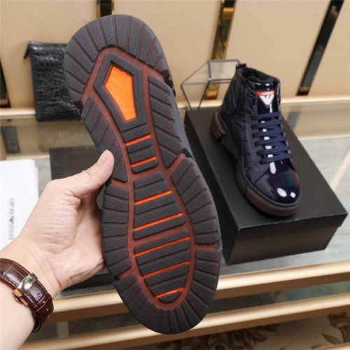 Replica Armani High Tops Shoes For Men #823776 $82.00 USD for Wholesale
