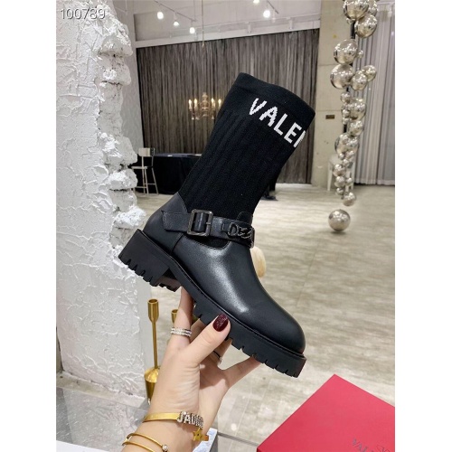 Replica Valentino Boots For Women #823924 $100.00 USD for Wholesale
