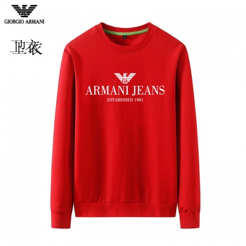 Armani Hoodies Long Sleeved For Men #824028 $40.00 USD, Wholesale Replica Armani Hoodies