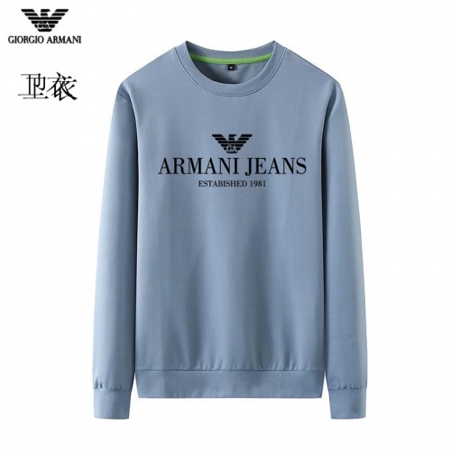Armani Hoodies Long Sleeved For Men #824029 $40.00 USD, Wholesale Replica Armani Hoodies