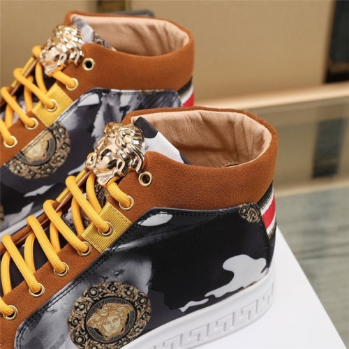 Replica Versace High Tops Shoes For Men #824544 $82.00 USD for Wholesale