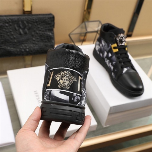 Replica Versace High Tops Shoes For Men #824545 $82.00 USD for Wholesale