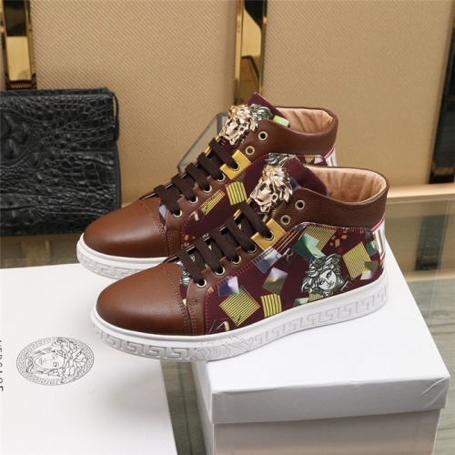 Replica Versace High Tops Shoes For Men #824546 $82.00 USD for Wholesale