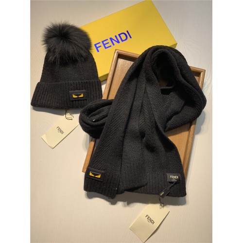 Replica Fendi Scarf & Hat Set #825095 $56.00 USD for Wholesale
