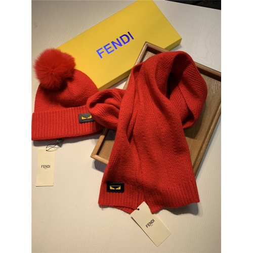 Replica Fendi Scarf & Hat Set #825098 $56.00 USD for Wholesale