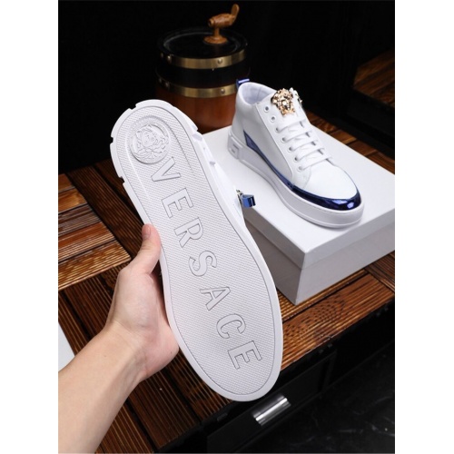 Replica Versace High Tops Shoes For Men #825233 $80.00 USD for Wholesale