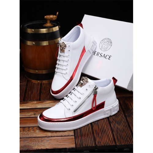 Replica Versace High Tops Shoes For Men #825234 $80.00 USD for Wholesale