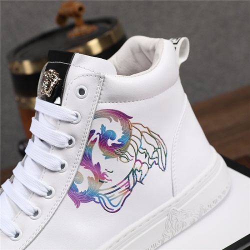 Replica Versace High Tops Shoes For Men #825236 $82.00 USD for Wholesale
