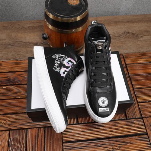 Replica Versace High Tops Shoes For Men #825237 $82.00 USD for Wholesale