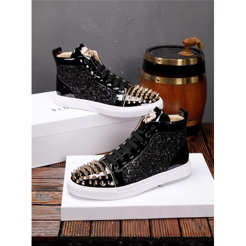 Replica Versace High Tops Shoes For Men #825239 $82.00 USD for Wholesale