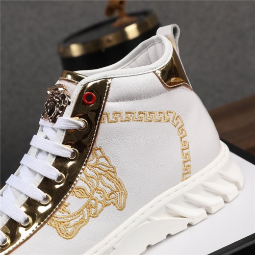 Replica Versace High Tops Shoes For Men #825241 $82.00 USD for Wholesale