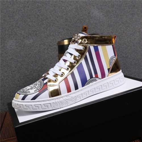 Replica Versace High Tops Shoes For Men #825242 $82.00 USD for Wholesale