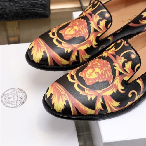 Replica Versace Leather Shoes For Men #825275 $85.00 USD for Wholesale