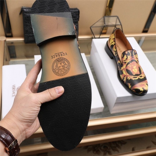 Replica Versace Leather Shoes For Men #825275 $85.00 USD for Wholesale
