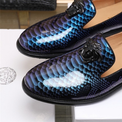 Replica Versace Leather Shoes For Men #825277 $85.00 USD for Wholesale