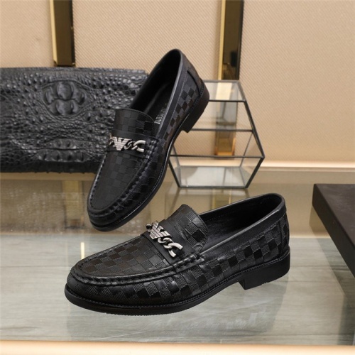 Armani Leather Shoes For Men #825283 $85.00 USD, Wholesale Replica Armani Leather Shoes