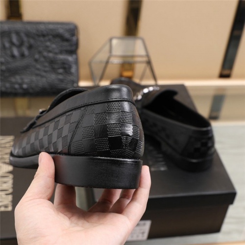 Replica Armani Leather Shoes For Men #825283 $85.00 USD for Wholesale