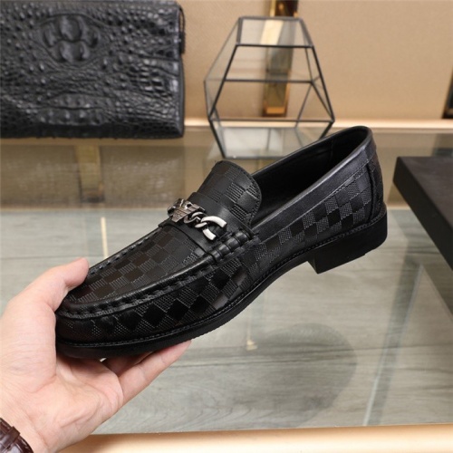 Replica Armani Leather Shoes For Men #825283 $85.00 USD for Wholesale